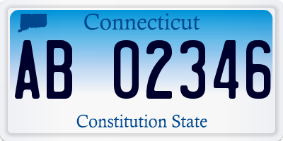 CT license plate AB02346