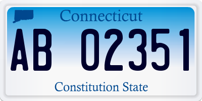 CT license plate AB02351