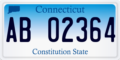 CT license plate AB02364