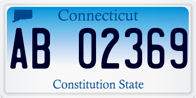 CT license plate AB02369