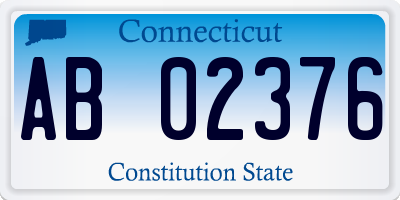 CT license plate AB02376