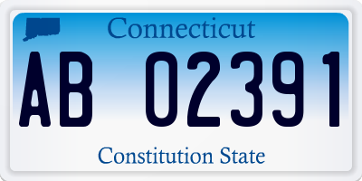 CT license plate AB02391
