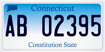 CT license plate AB02395