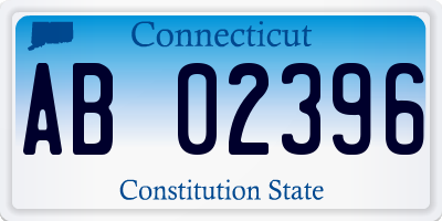 CT license plate AB02396