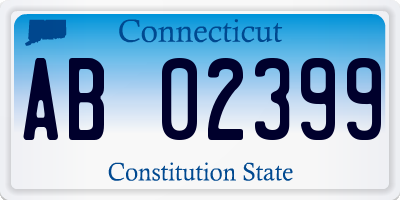 CT license plate AB02399