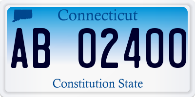 CT license plate AB02400