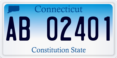 CT license plate AB02401