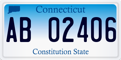 CT license plate AB02406