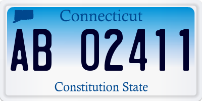 CT license plate AB02411
