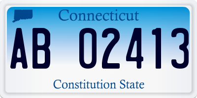 CT license plate AB02413