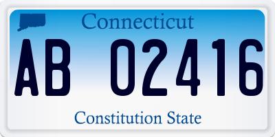 CT license plate AB02416