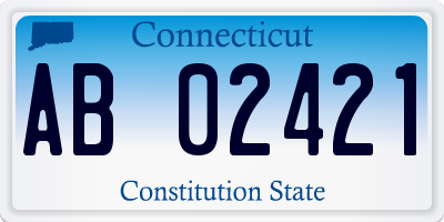 CT license plate AB02421