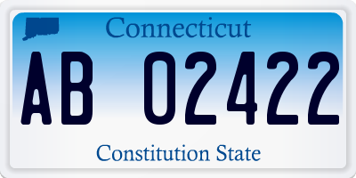 CT license plate AB02422