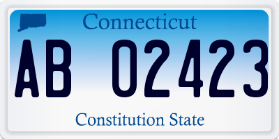 CT license plate AB02423