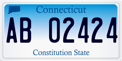 CT license plate AB02424