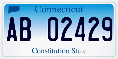 CT license plate AB02429