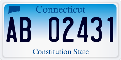 CT license plate AB02431