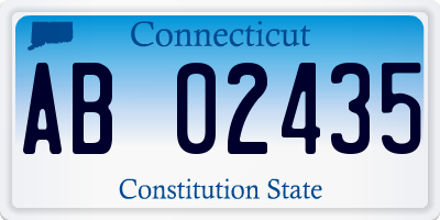 CT license plate AB02435