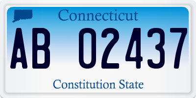 CT license plate AB02437