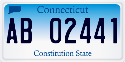 CT license plate AB02441