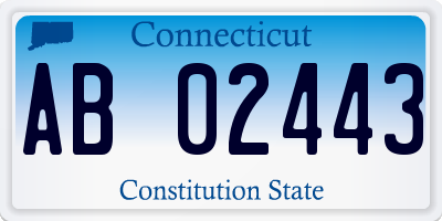 CT license plate AB02443