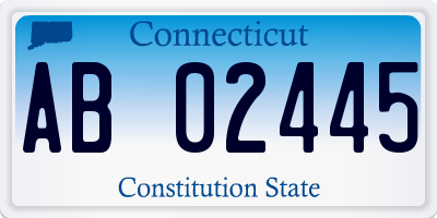 CT license plate AB02445