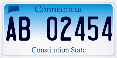 CT license plate AB02454