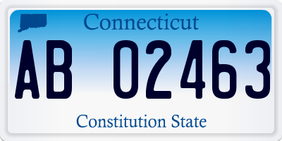 CT license plate AB02463