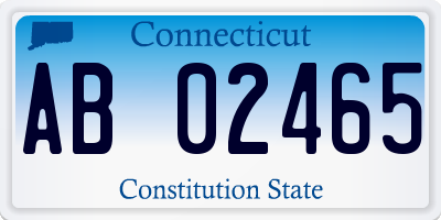 CT license plate AB02465