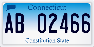 CT license plate AB02466