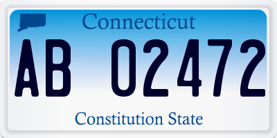 CT license plate AB02472