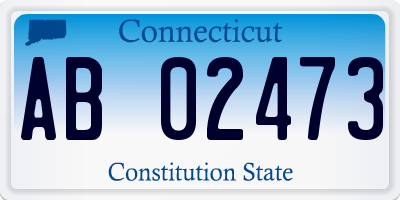 CT license plate AB02473