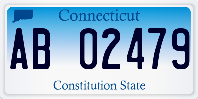 CT license plate AB02479