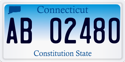 CT license plate AB02480