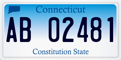 CT license plate AB02481