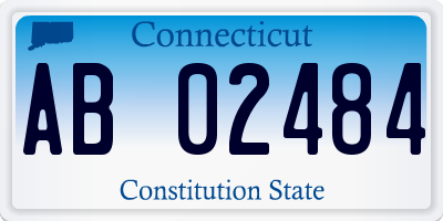 CT license plate AB02484