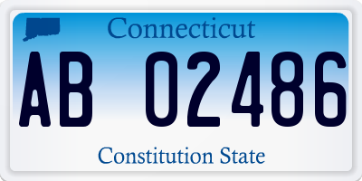 CT license plate AB02486