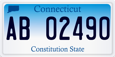 CT license plate AB02490