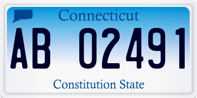 CT license plate AB02491