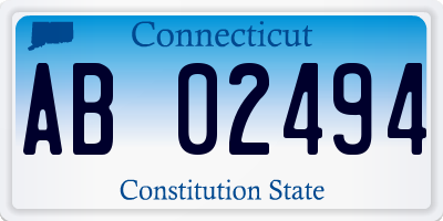 CT license plate AB02494