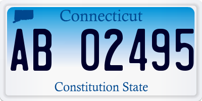 CT license plate AB02495