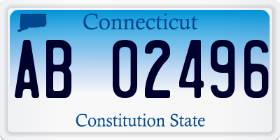 CT license plate AB02496