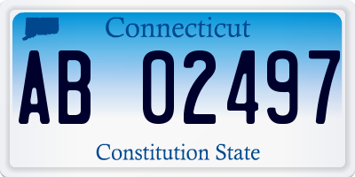 CT license plate AB02497