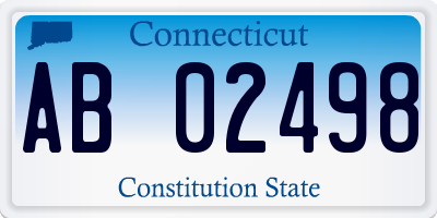 CT license plate AB02498