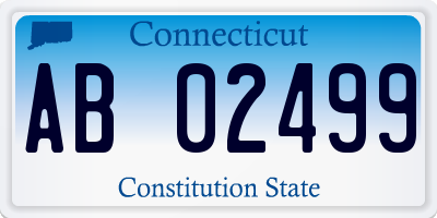 CT license plate AB02499