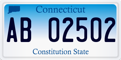 CT license plate AB02502