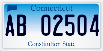 CT license plate AB02504