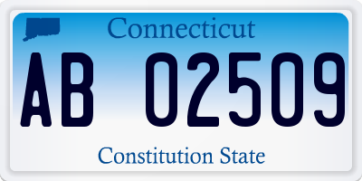 CT license plate AB02509