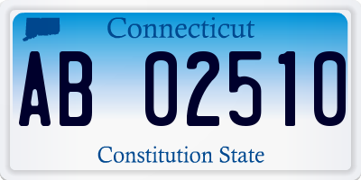 CT license plate AB02510