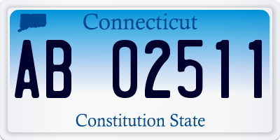 CT license plate AB02511